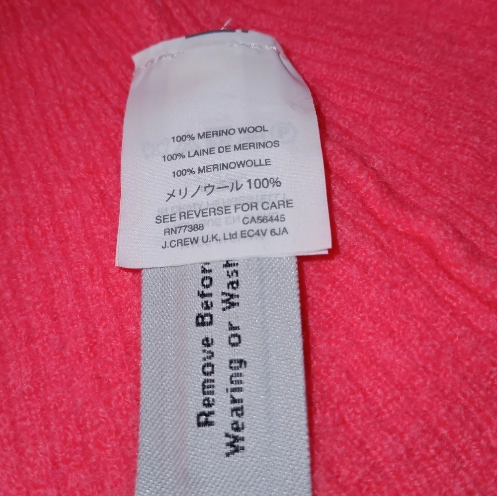 J Crew Merino Wool Tiered Ruffle Tank Top with Tie Shoulder Straps Pink Size S - Picture 8 of 9